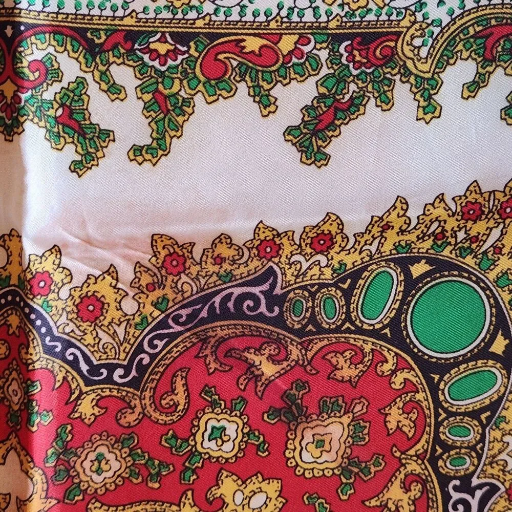 Womens Scarf Lot of 4 Burmel Talbots Unbranded Vintage Floral Tapestry Paisley